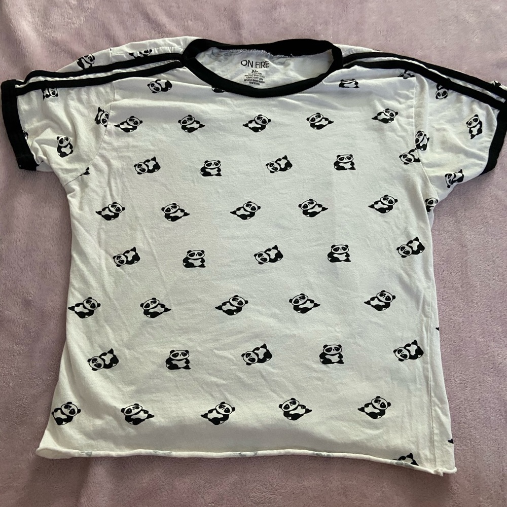 ON FIRE panda shirt